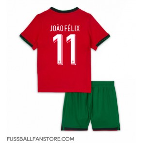 Portugal Joao Felix #11 Replik Heimtrikot Kinder EM 2024 Kurzarm (+ Kurze Hosen)